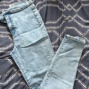 Garage high waisted light wash jeggings